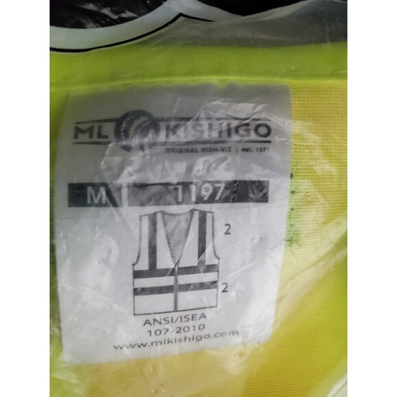 ML Kishigo 1197 5-Pocket High Visibility Safety Vest Size MEDIUM - NEW - Picture 3 of 7